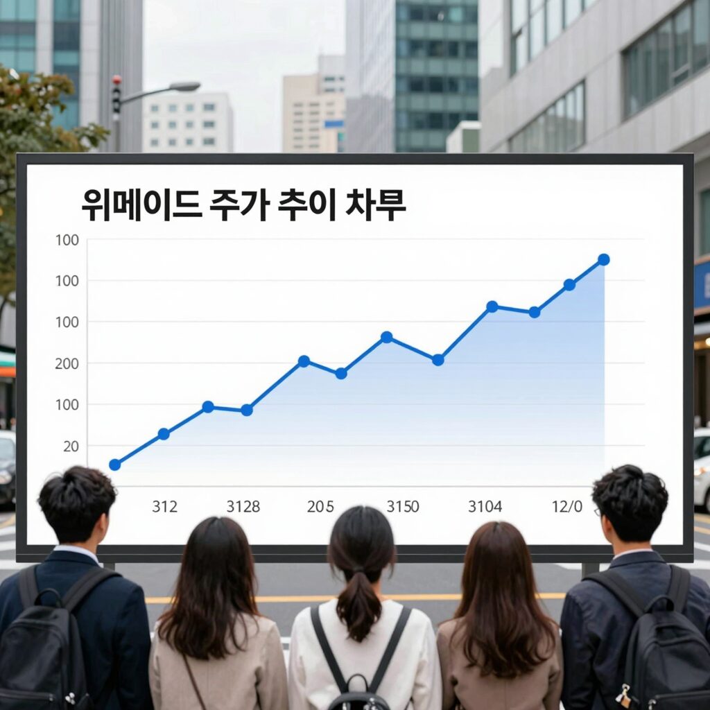 위메이드 주가 추이 차트