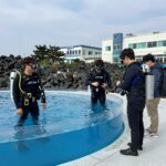 제주 서귀포 버블탱크 체험 다이빙 장비 및 교육 공간 모습