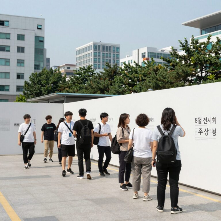 8월 전시회 추천 작품 전경을 담은 사진