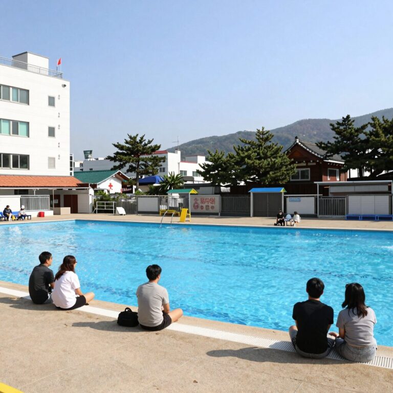 송추계곡 맛집 일영한씨네 평상과 수영장 전경