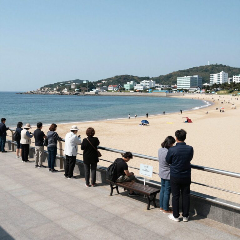 양양 낙산 해수욕장 쏘타스위트 그랑베이 발코니 뷰와 해변 전경