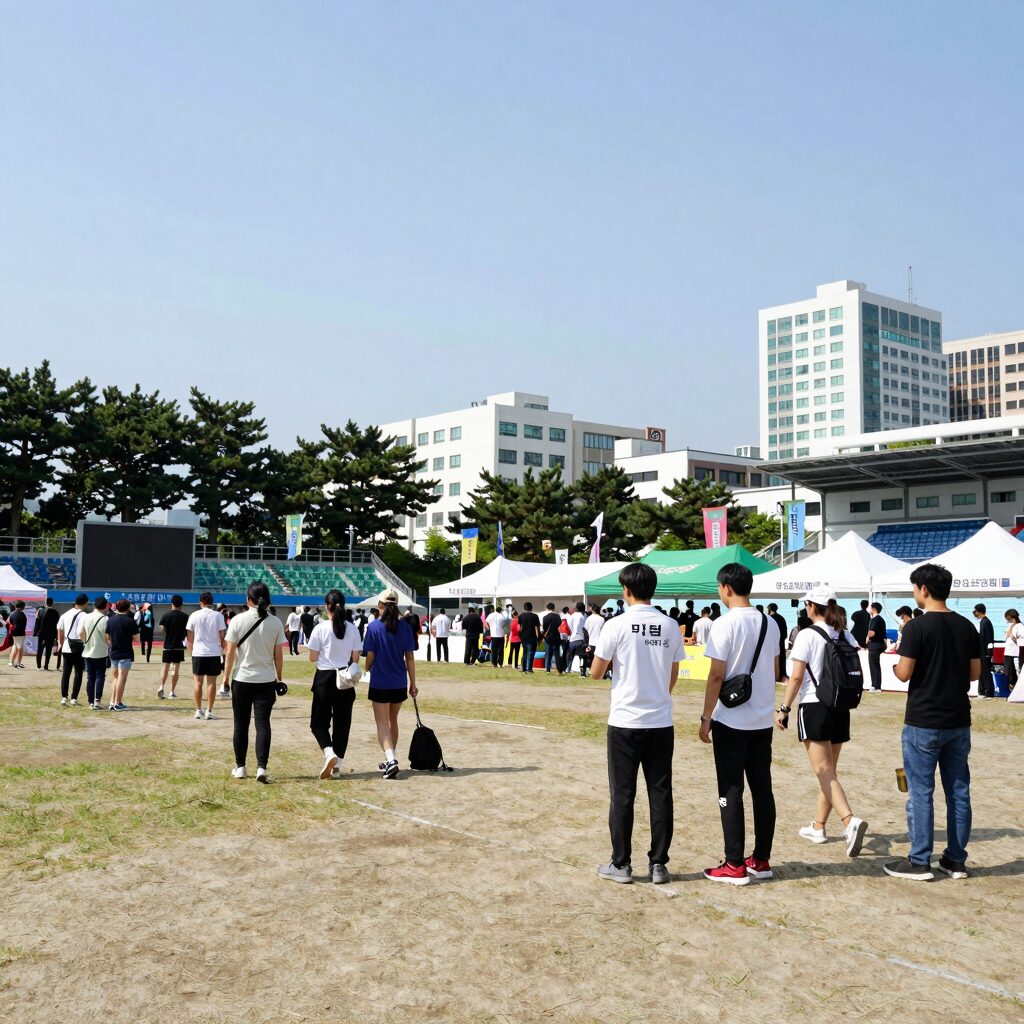 양양종합운동장에서 열린 로컬페스티벌의 맑은 날씨