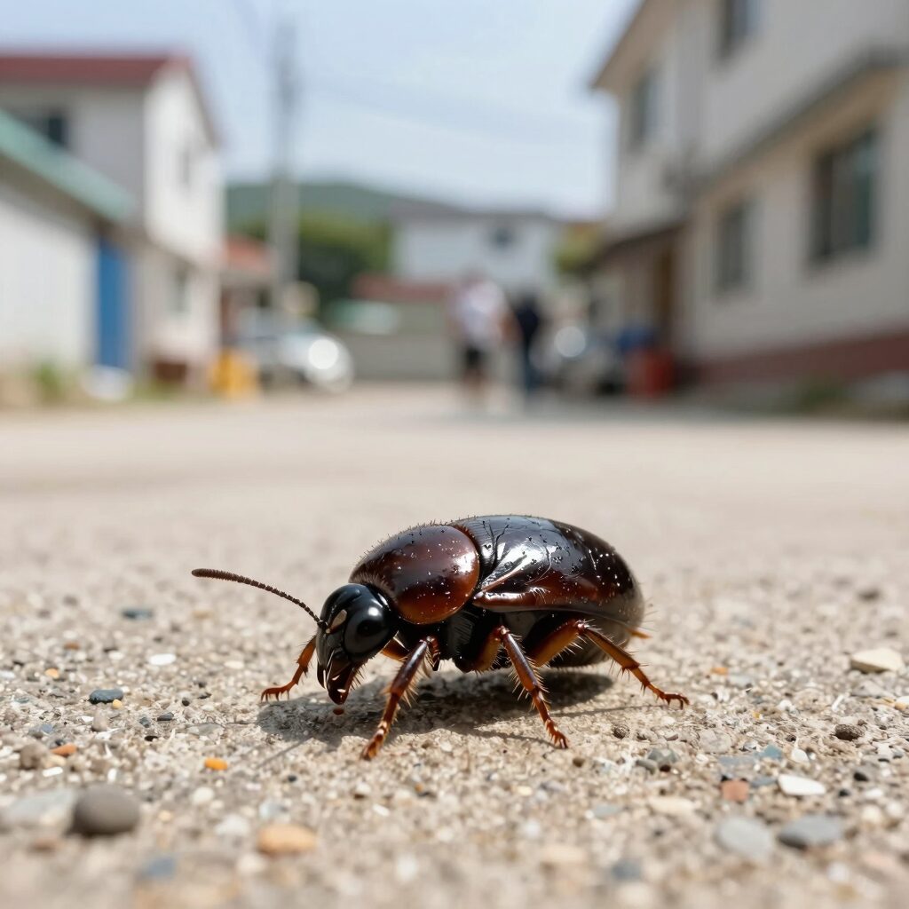 집에 벌레가 많은 꿈해몽을 설명하는 사진으로 바퀴벌레와 개미가 있는 집안 이미지