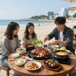 죽도해변 맛집 고바베큐 텍사스 바비큐 세트 구성