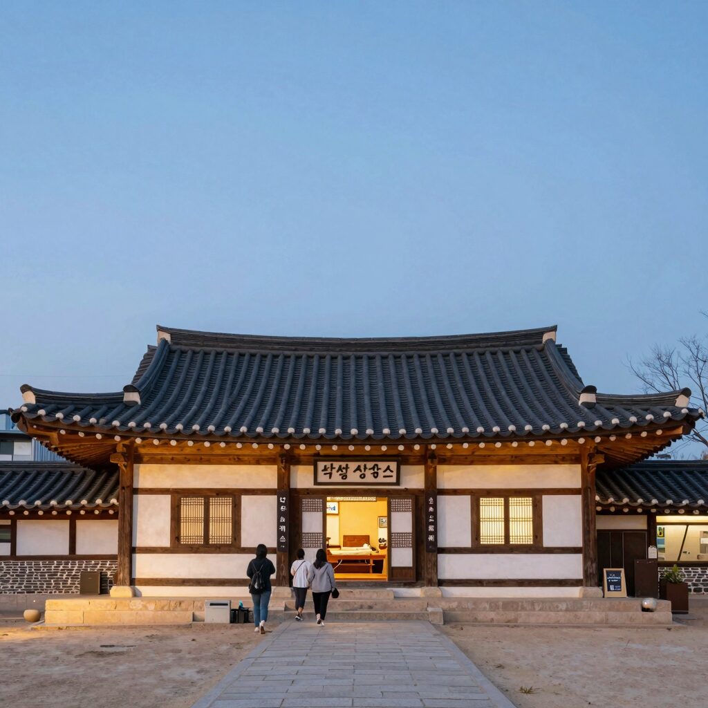 낙산게스트하우스 별게스트하우스 외관과 저녁 조명