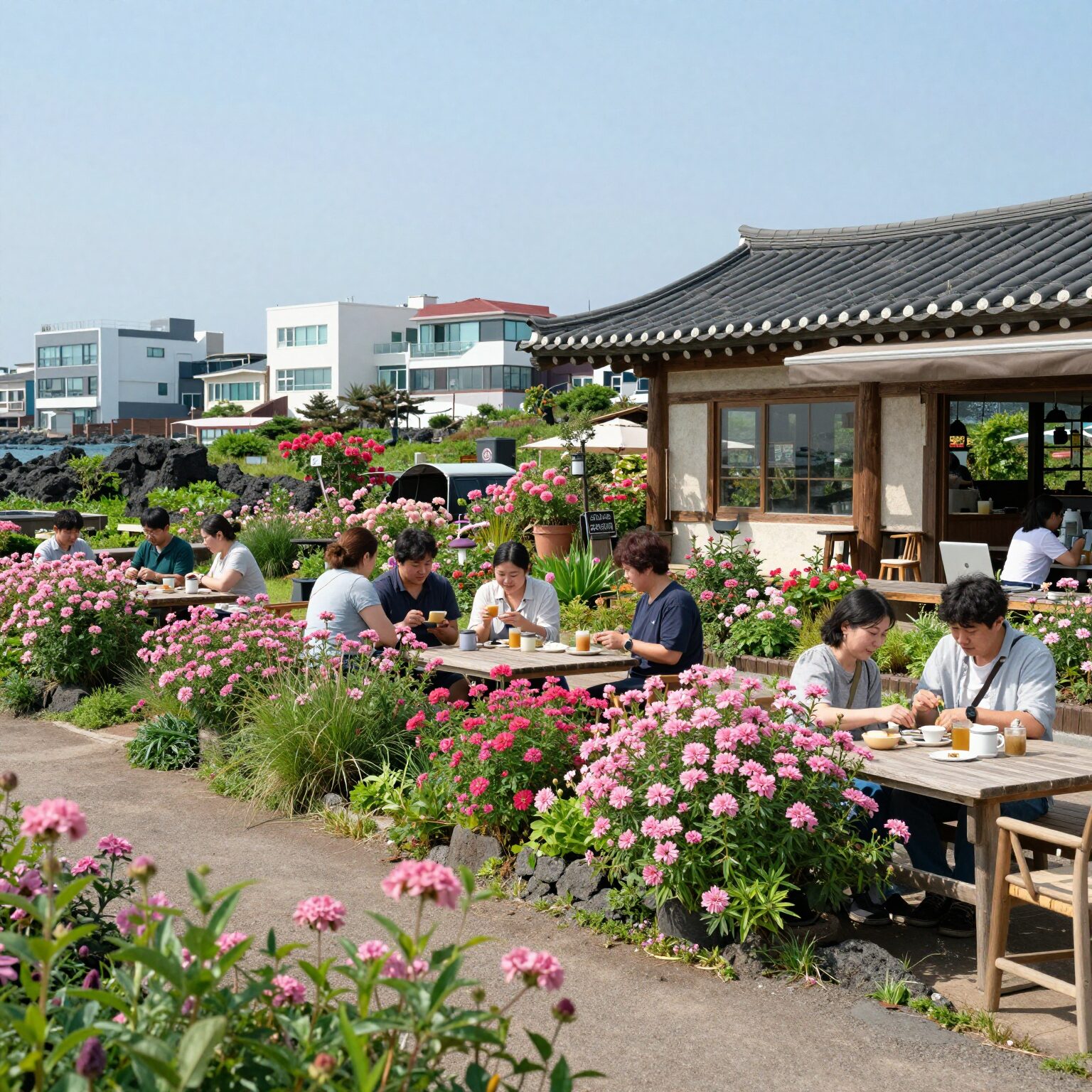 9월 제주도 마노르블랑 카페 핑크뮬리 정원 풍경