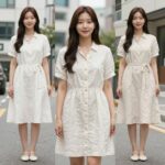 시원한 빅사이즈 린넨 원피스 여름 코디