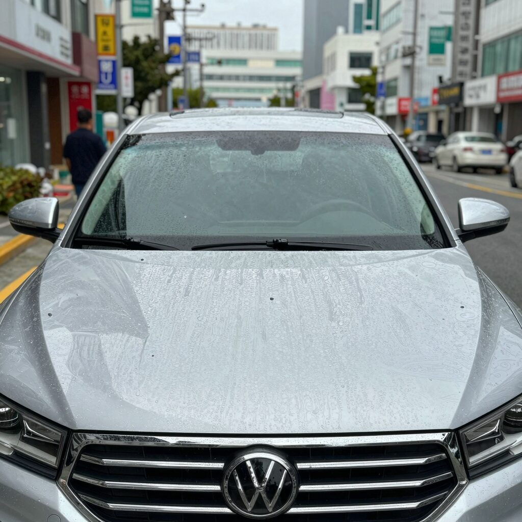 자동차 앞유리에 맺힌 습기와 결로 현상