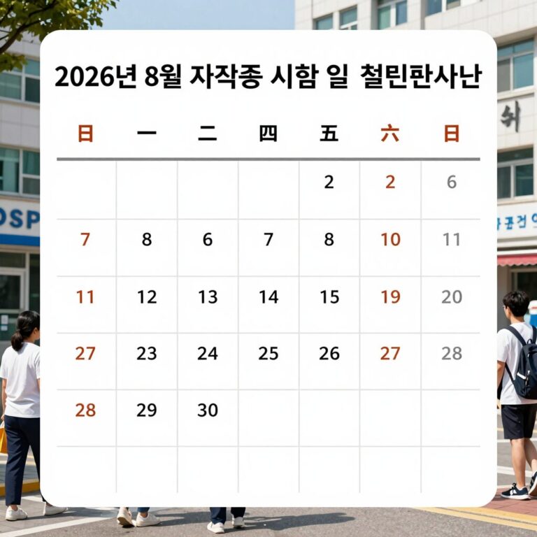 2026년 8월 자격증 시험 일정 캘린더 ADsP 오픽 요양보호사 일정표