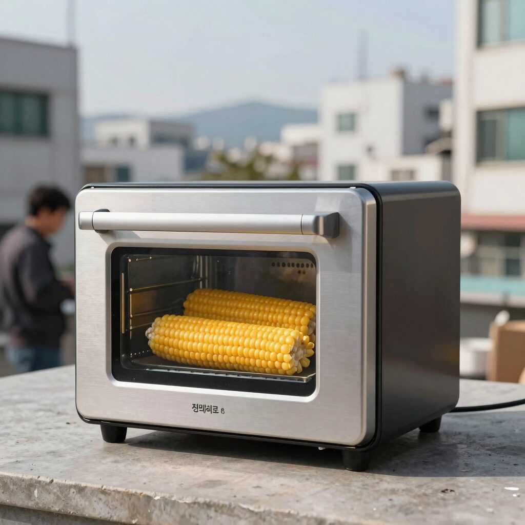전자레인지로 찐 초당옥수수