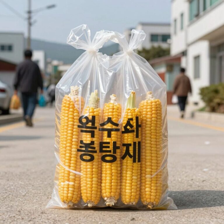 옥수수 껍질과 속대 수염 일반쓰레기 종량제 봉투 배출 방법