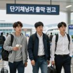 단기체류자 출국 권고 관련 공항 출국장 사진