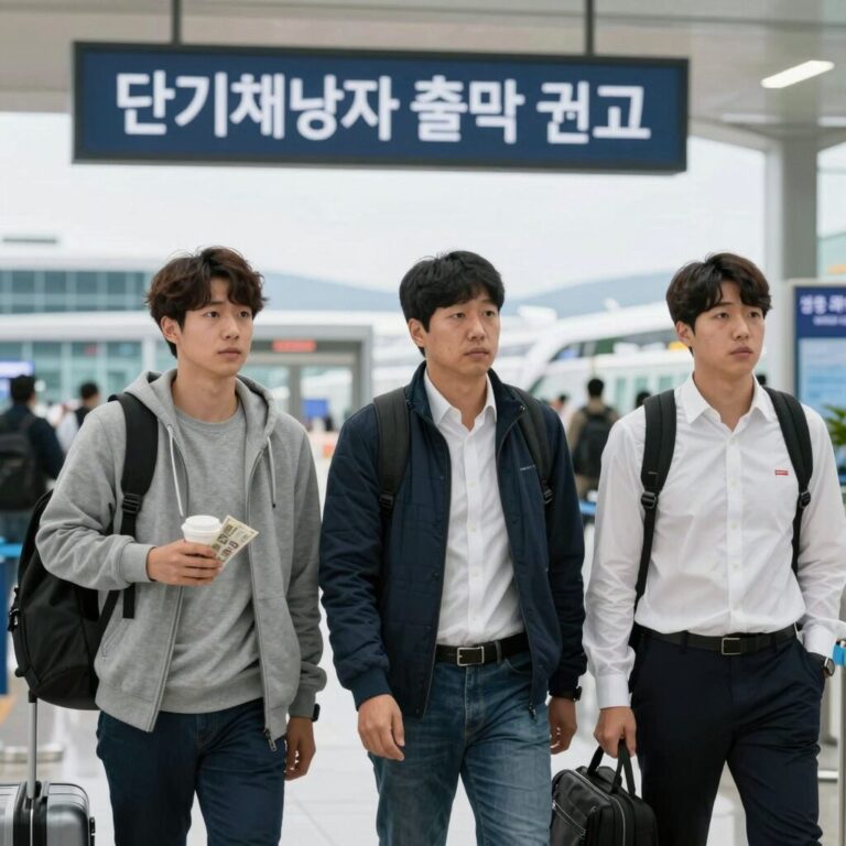 단기체류자 출국 권고 관련 공항 출국장 사진