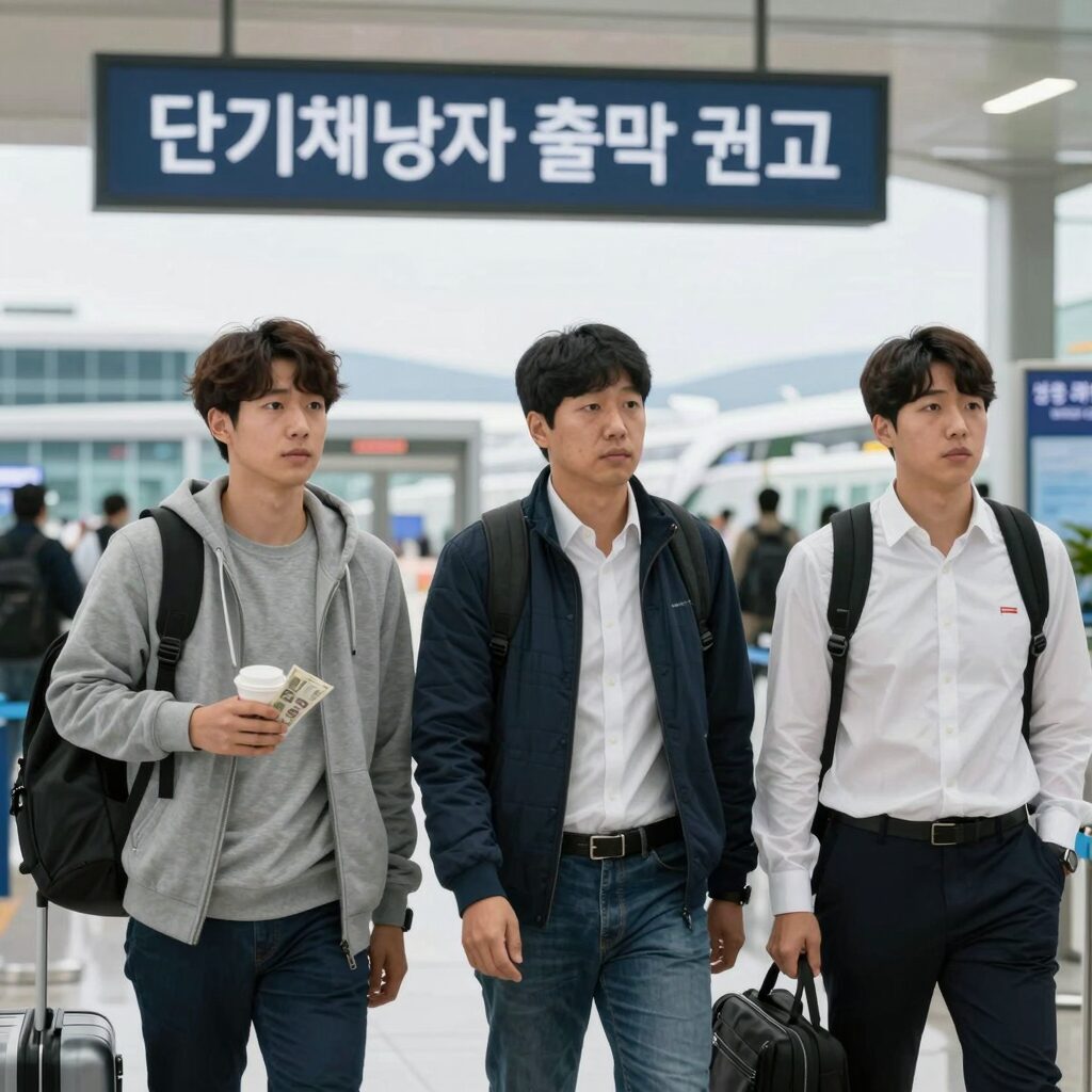 단기체류자 출국 권고 관련 공항 출국장 사진