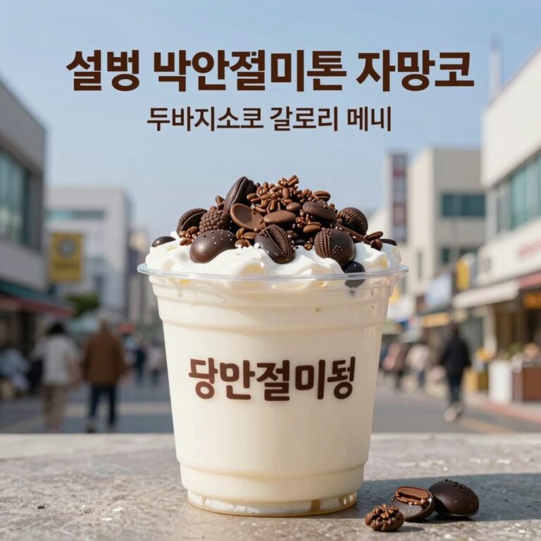 설빙 팥인절미컵 자망코 두바이초코 칼로리 비교 메뉴 이미지
