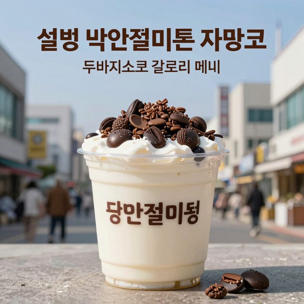 설빙 팥인절미컵 자망코 두바이초코 칼로리 비교 메뉴 이미지