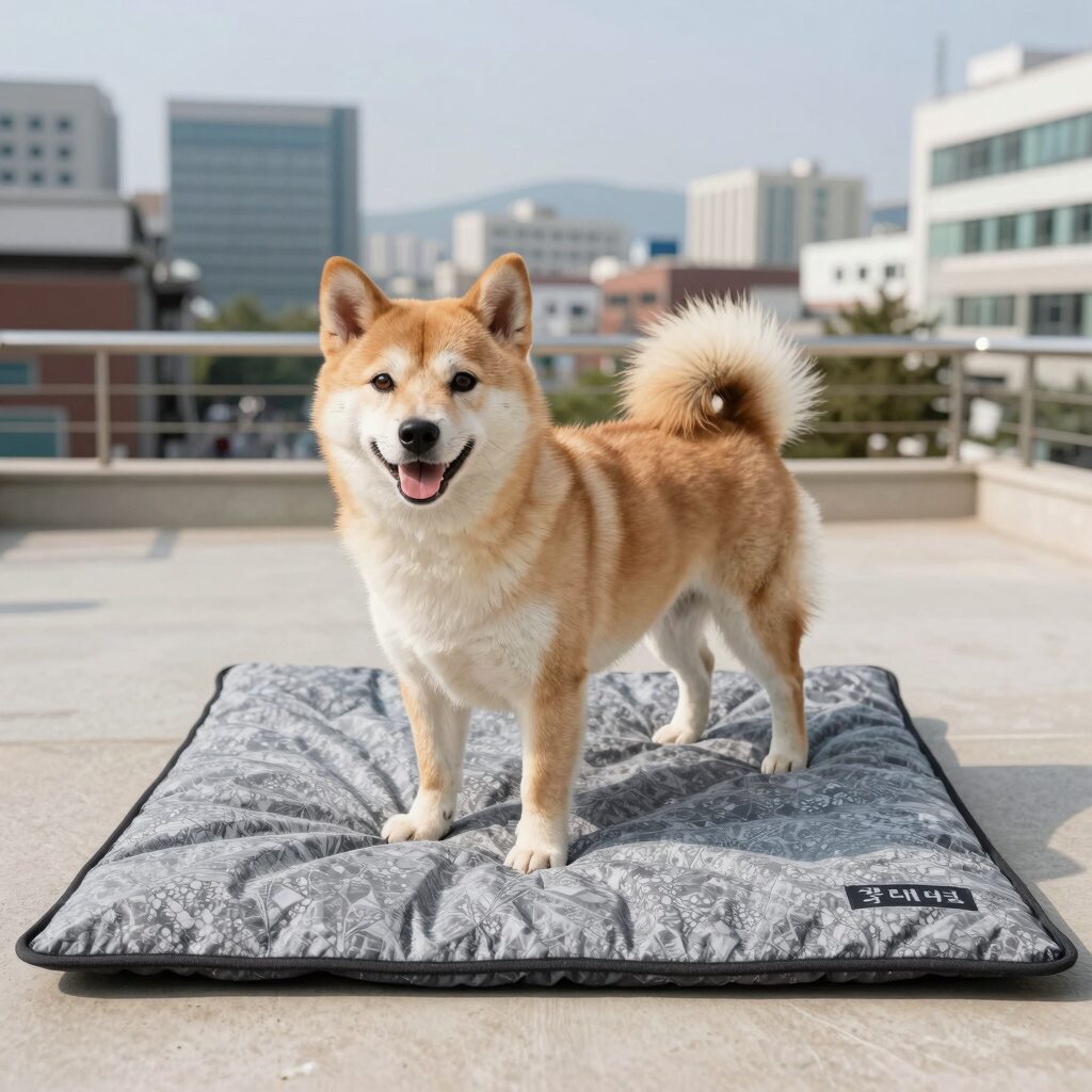 강아지 쿨매트 대리석과 듀라론 비교 이미지