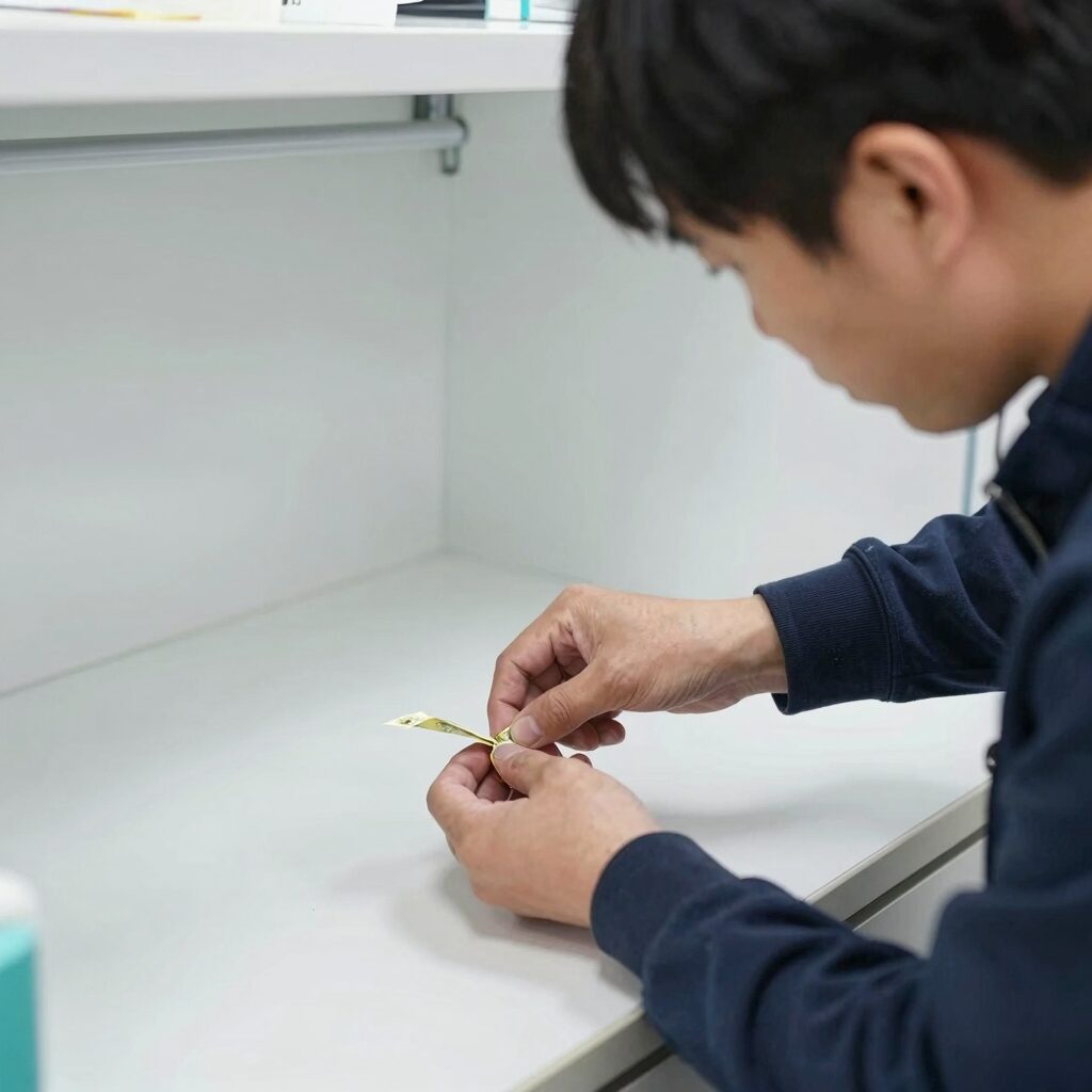 냉동실 성에와 패킹 손상으로 인한 고장 증상을 보여주는 사진