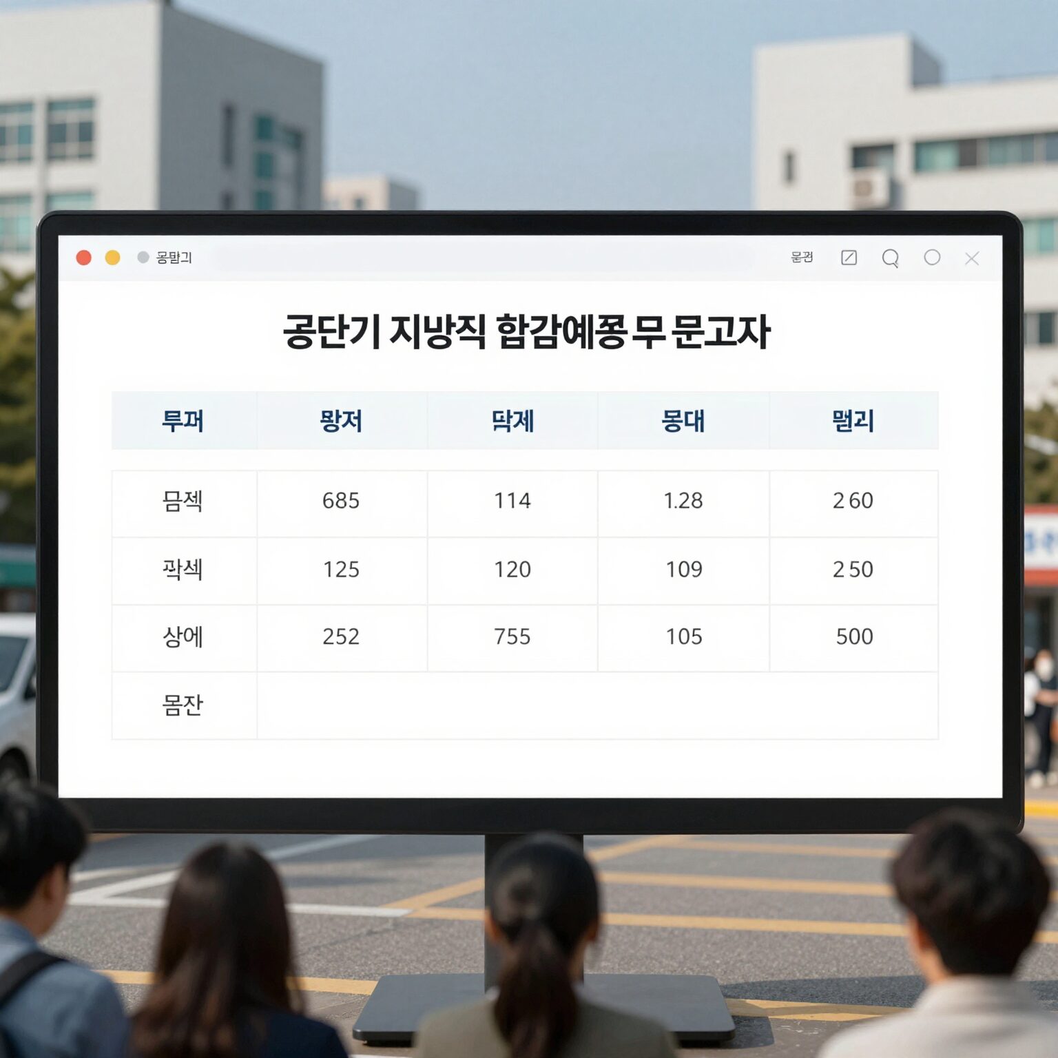 공단기 지방직 합격예측 모의고사 결과 화면으로 내 점수와 백분위를 확인하는 이미지
