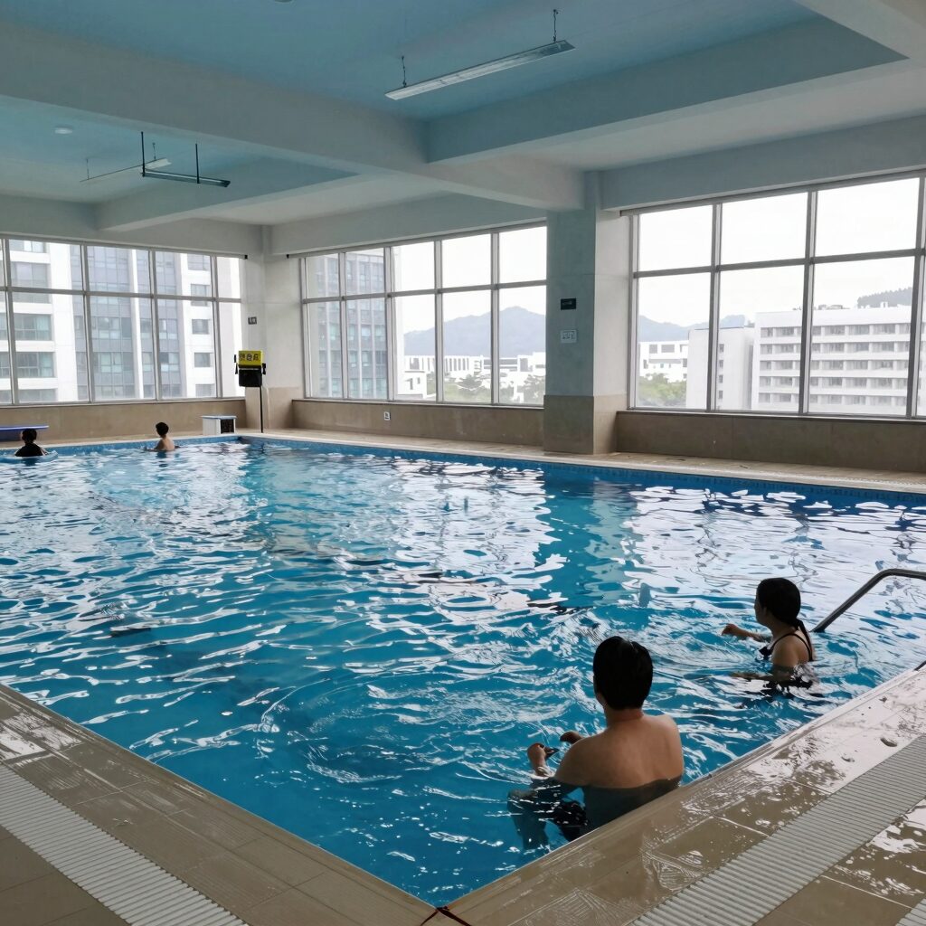 경주 수영장 호텔 실내 온수풀 전경