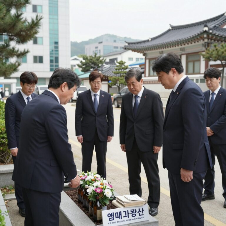 한동훈 의원이 빈소를 방문해 조문하는 모습