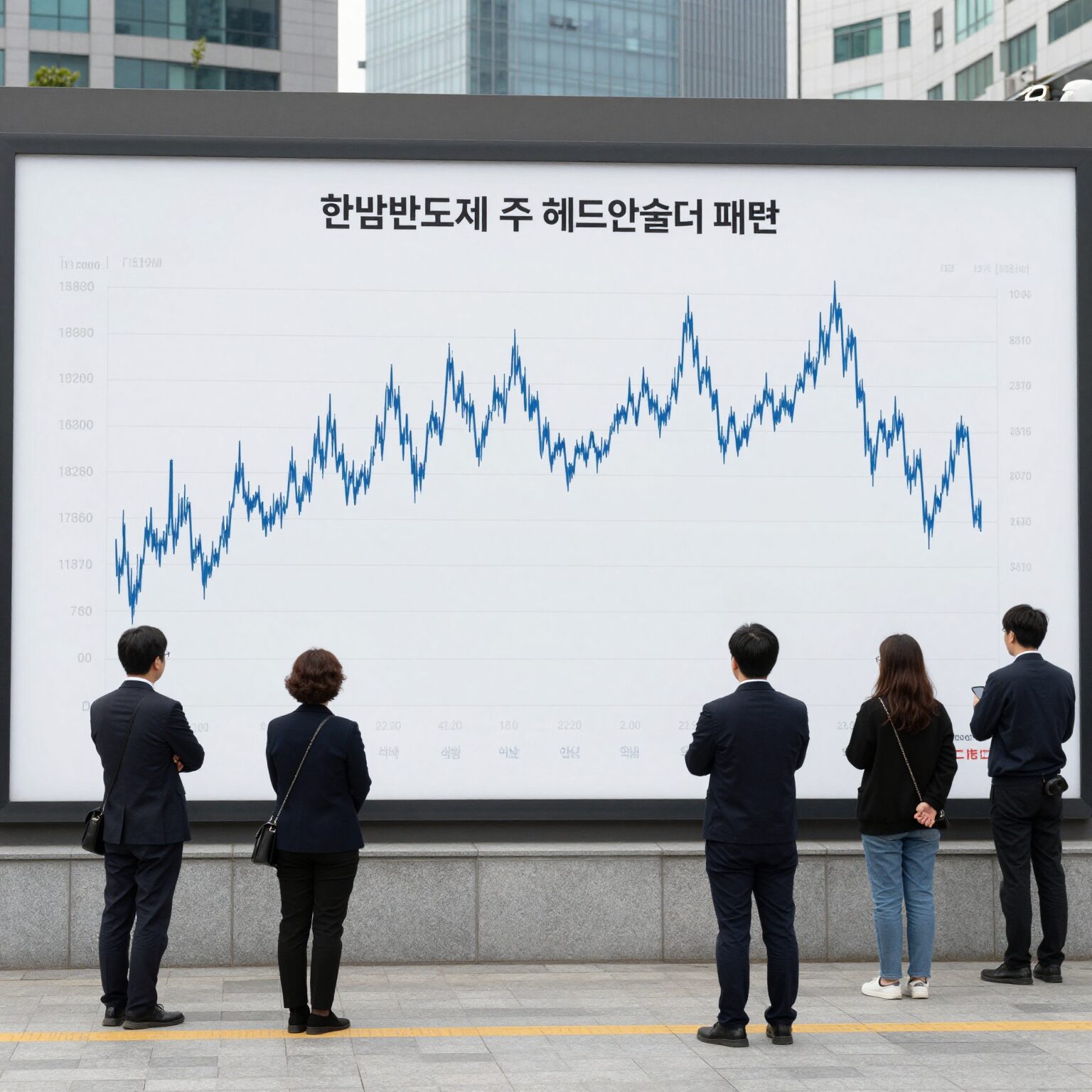 한미반도체 주가 헤드앤숄더 패턴 차트