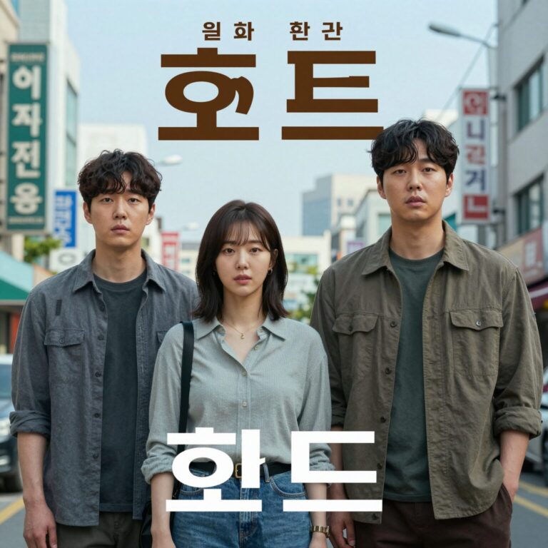 영화 호프 공식 포스터 황정민 조인성 외계인 배경