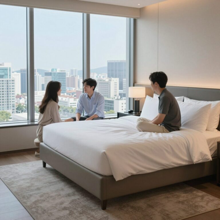 인천 하얏트 리젠시 파라다이스시티 킹베드 객실 내부