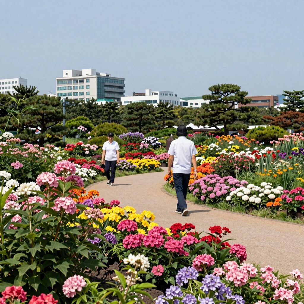 제주 마노르블랑 7월 수국 정원 풍경