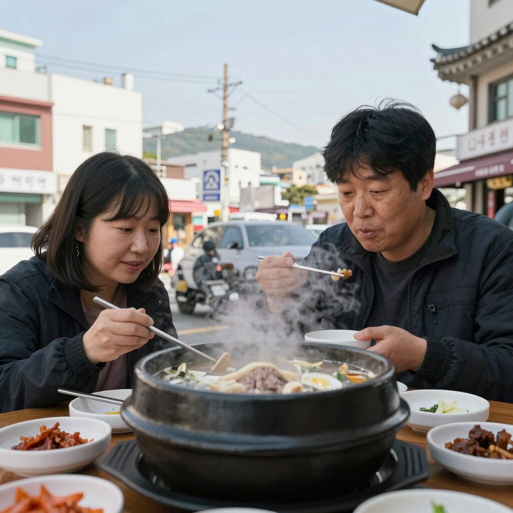 노량진 정동진삼계탕 녹두한방삼계탕 뚝배기 사진