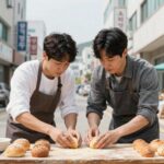 제빵왕 김탁구 주요 등장인물 김탁구와 구마준이 빵을 만들고 있는 모습