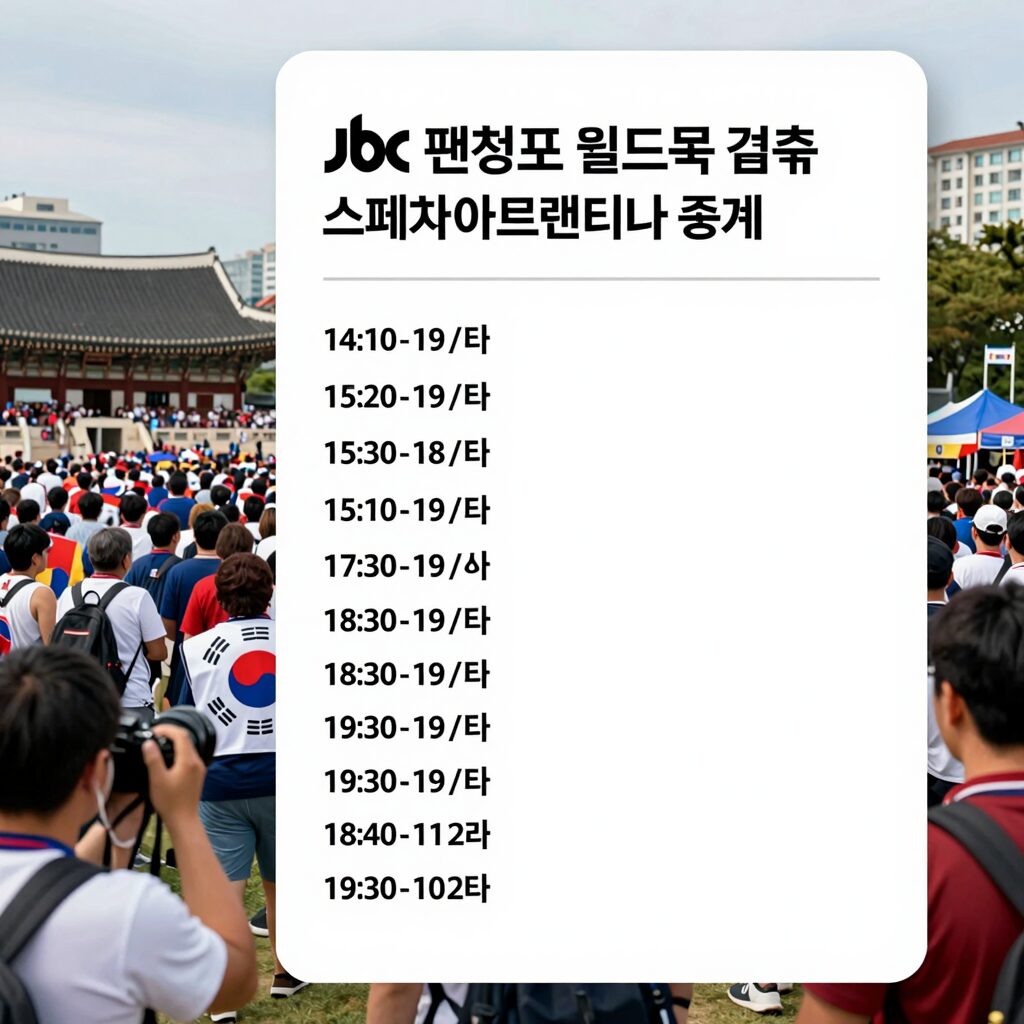 JTBC 편성표 월드컵 결승 스페인 아르헨티나 중계 일정