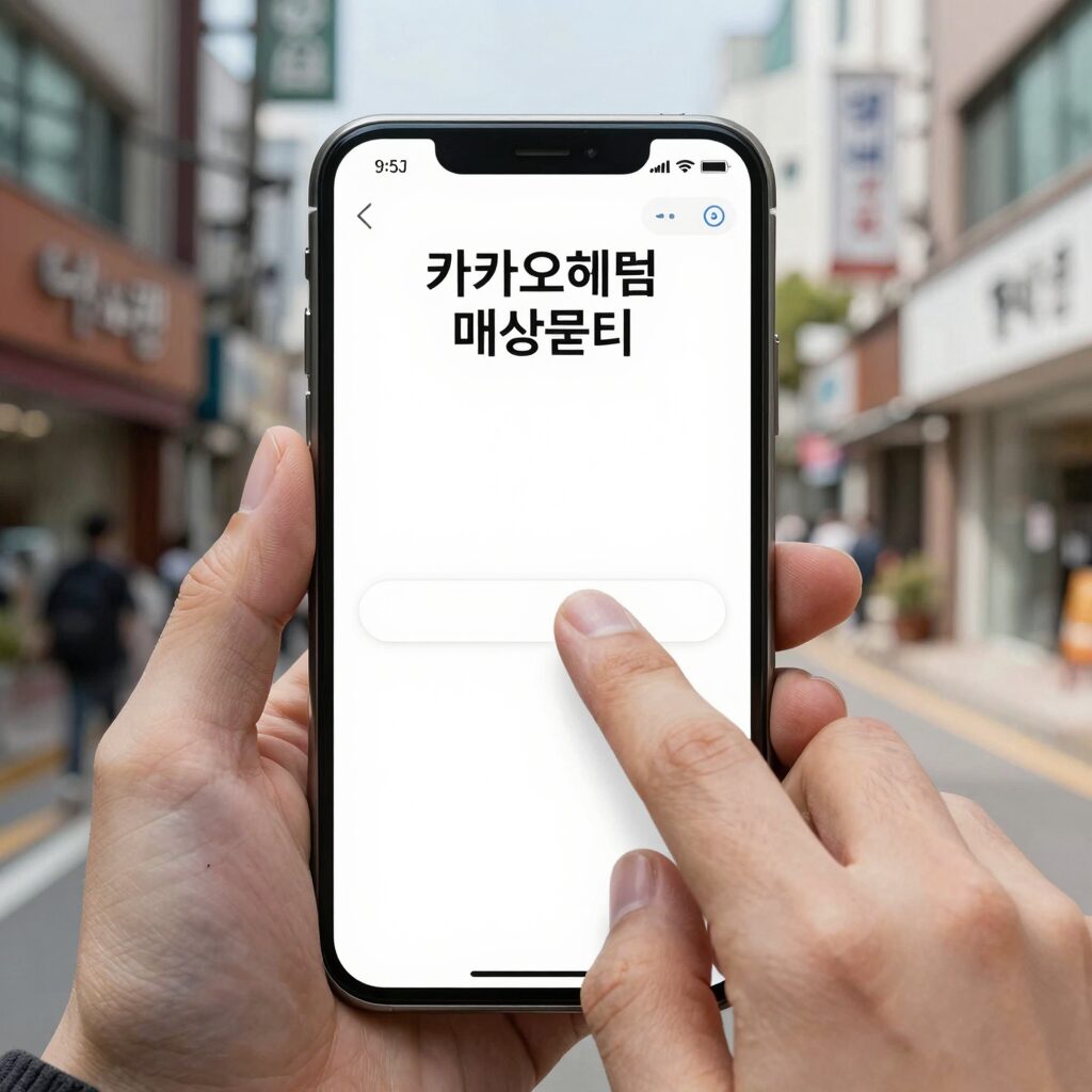 카카오맵 매장관리 화면에서 가게 정보를 입력하는 모습
