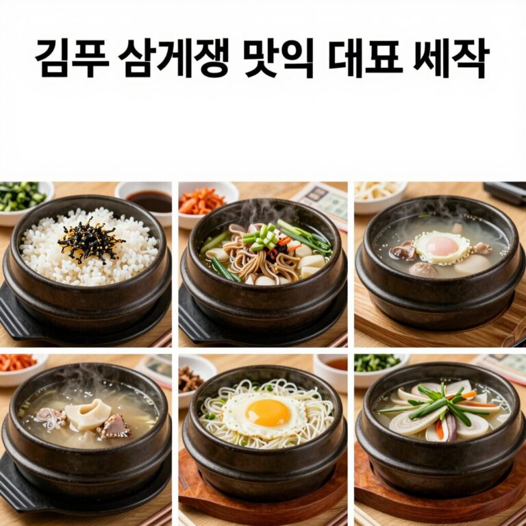 김포 삼계탕 맛집 세 곳의 대표 메뉴 비교 사진