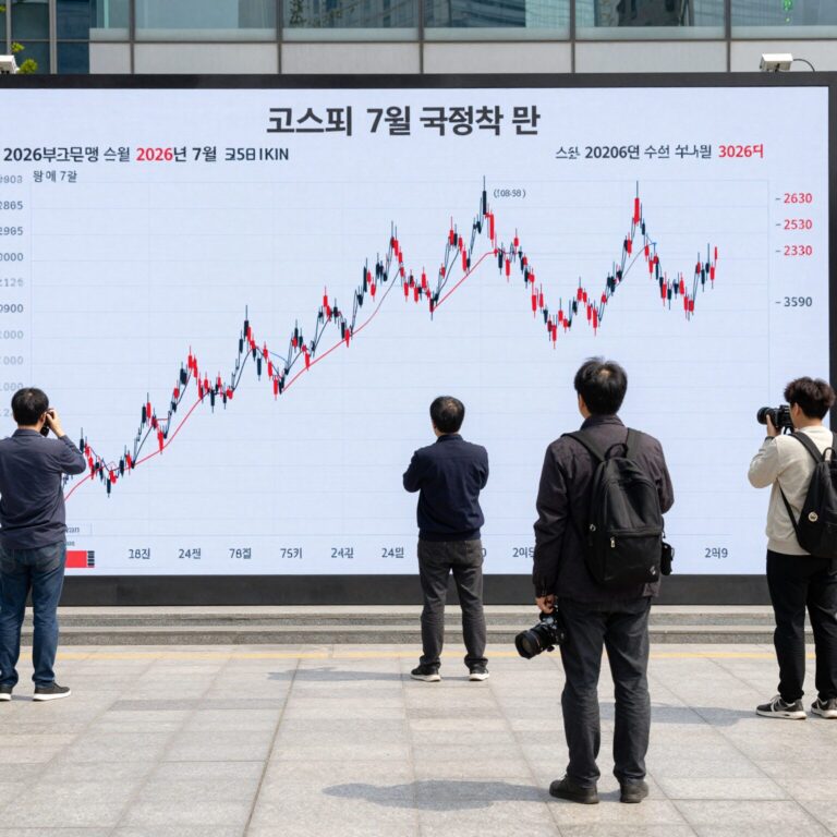 코스피 지수 차트 2026년 7월 급등락 모습