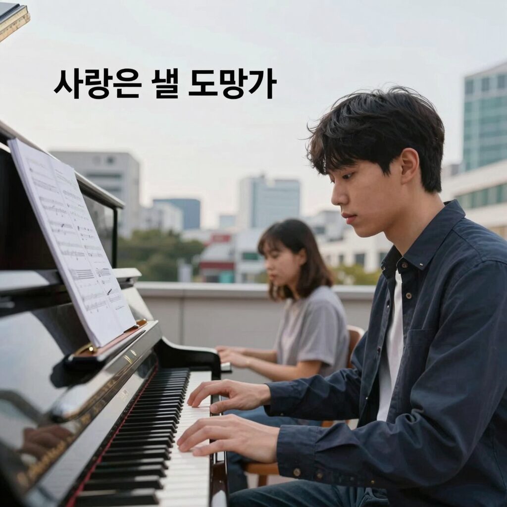 사랑은 늘 도망가 피아노 악보 예시 쉬운 버전 코드 포함