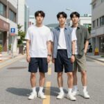 여름 남성 쪼리 스타일링 모습