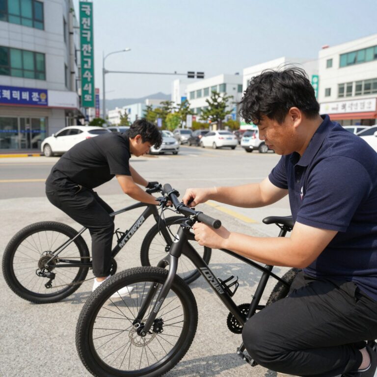 NC 데이비슨 바이크 정비 장면