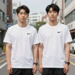 나이키 커플 티셔츠 스우시 로고 핏