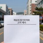 재산세 등기우편 봉투와 고지서 예시