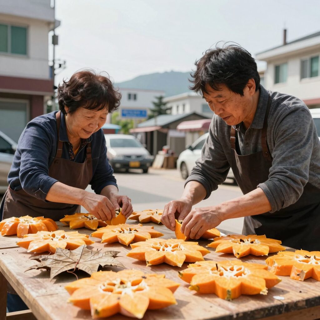 호박잎 쪄서 쌈으로 먹기 좋게 준비한 모습