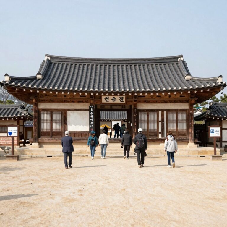 소금쟁이라멘 외부 일본식 정원과 목조 건물 전경