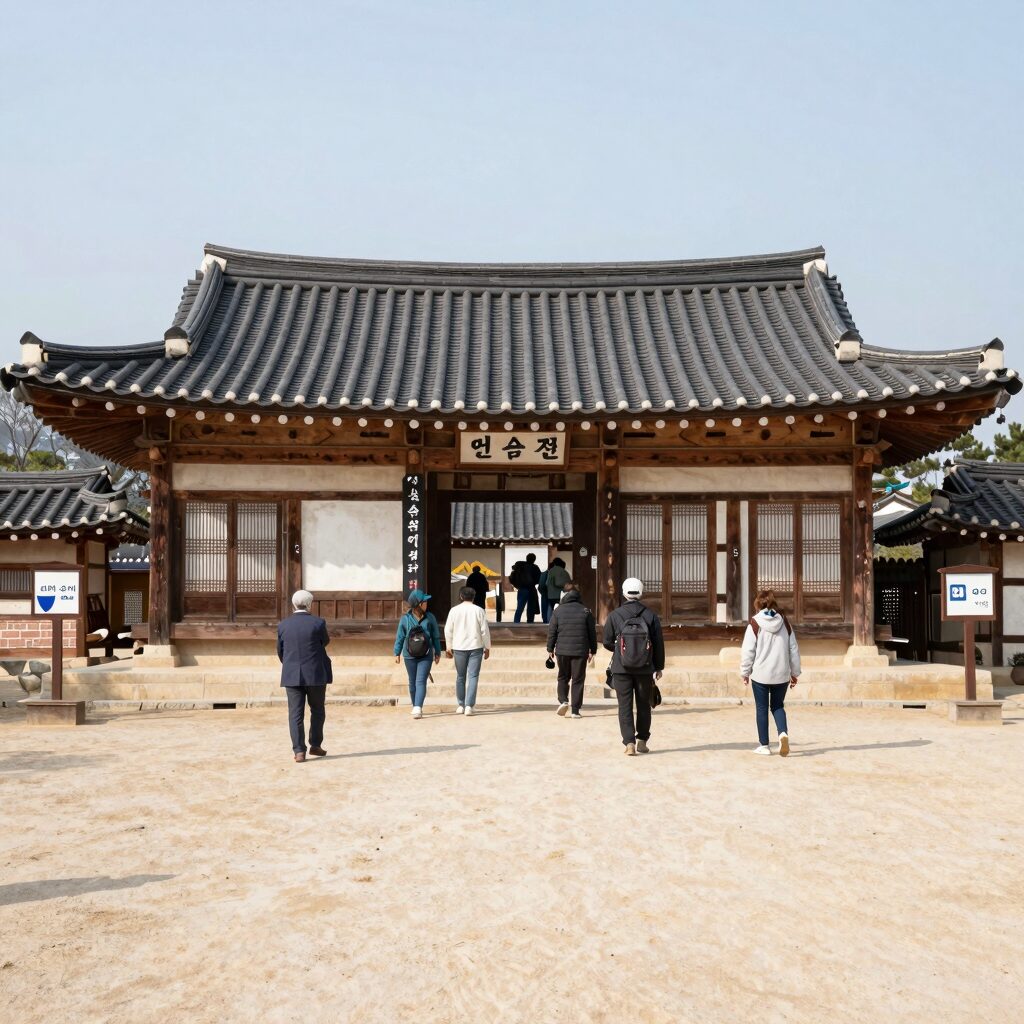 소금쟁이라멘 외부 일본식 정원과 목조 건물 전경
