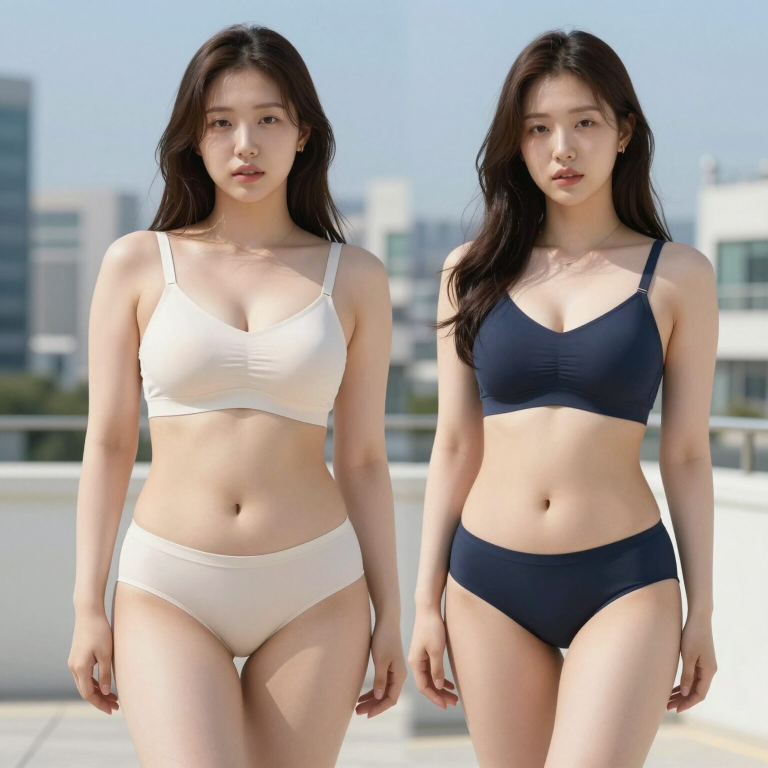 시원한 인견 브라탑 여름 속옷 착용 모습