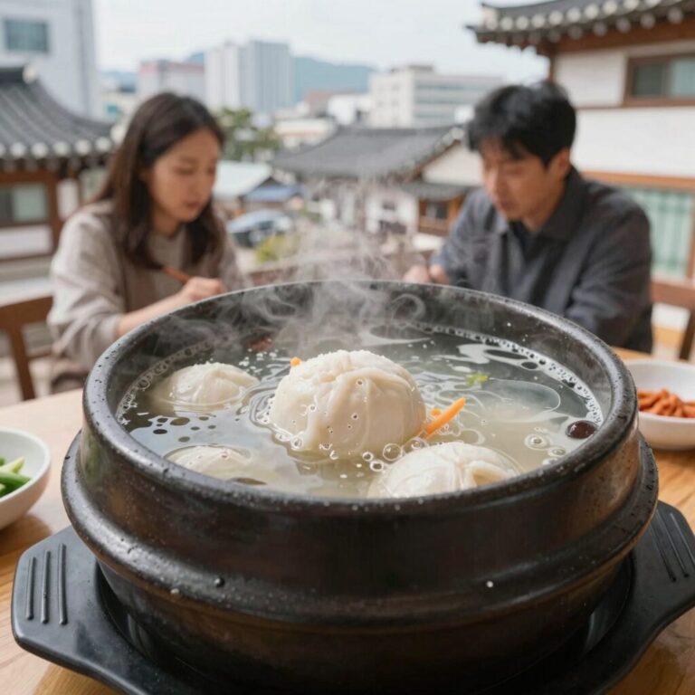밥솥으로 끓인 삼계탕 완성 사진
