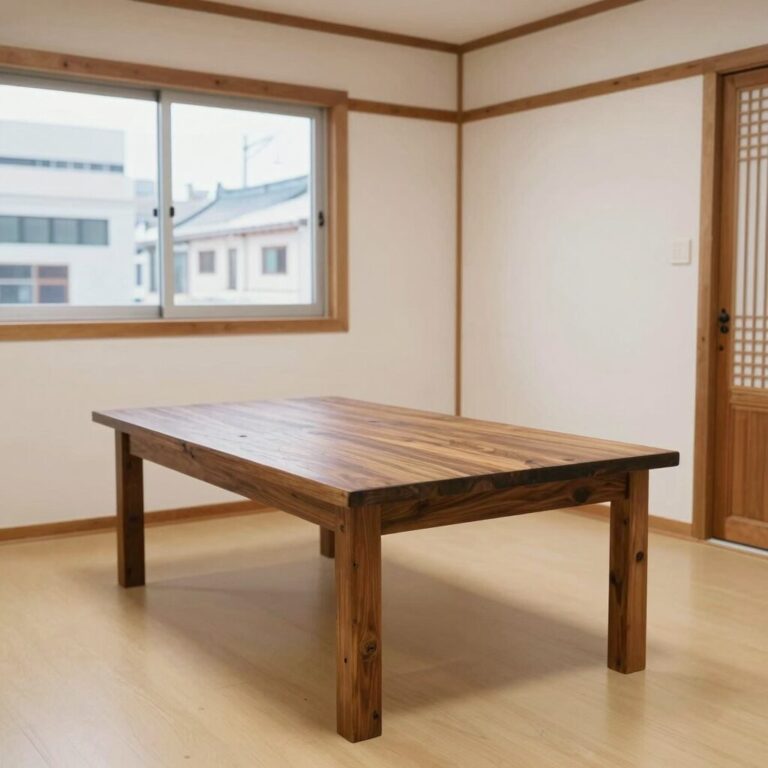 사헌 장유점 내부 깔끔한 룸 공간과 입식 테이블 모습