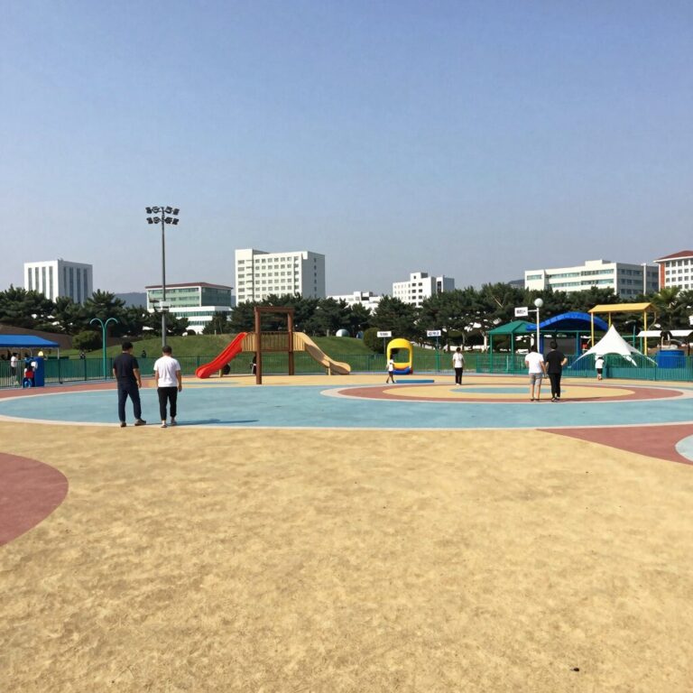 서울 성동구 살곶이 물놀이장 전경 사진