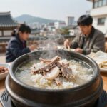 삼계탕 닭죽 쌀 보양식 사진