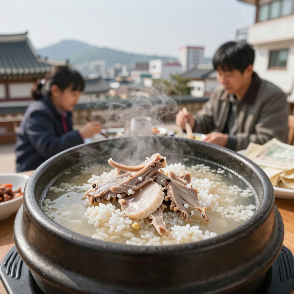 삼계탕 닭죽 쌀 보양식