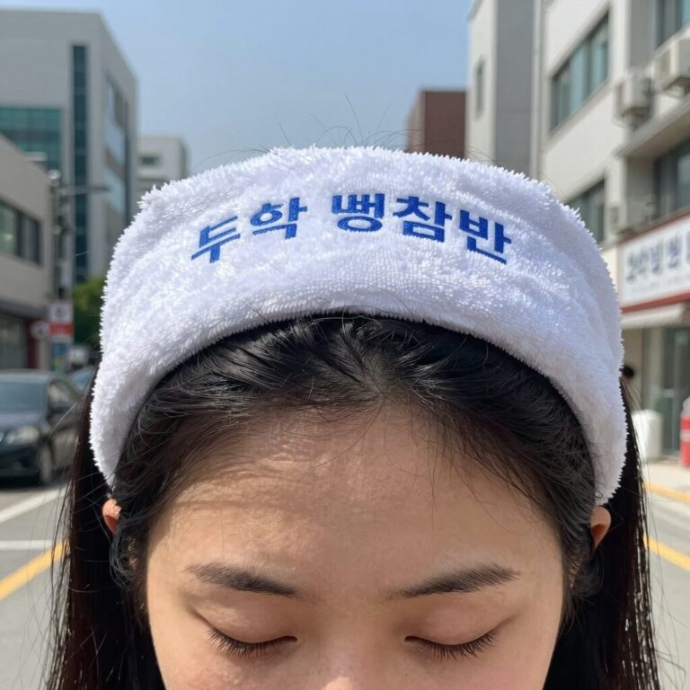 두피 냉찜질 밴드를 착용한 모습과 생활 루틴 전후 비교